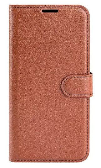 INCOVER Samsung Galaxy A54 (5G) PU Litchi Skin Flip Deksel med Lommebok - Brun
