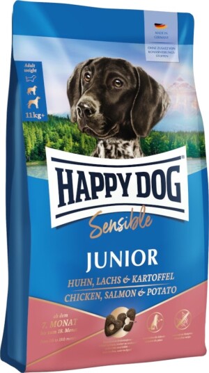 Happy Dog Supreme Sensible Junior Kylling Laks Og Potet 2 X 10 kg