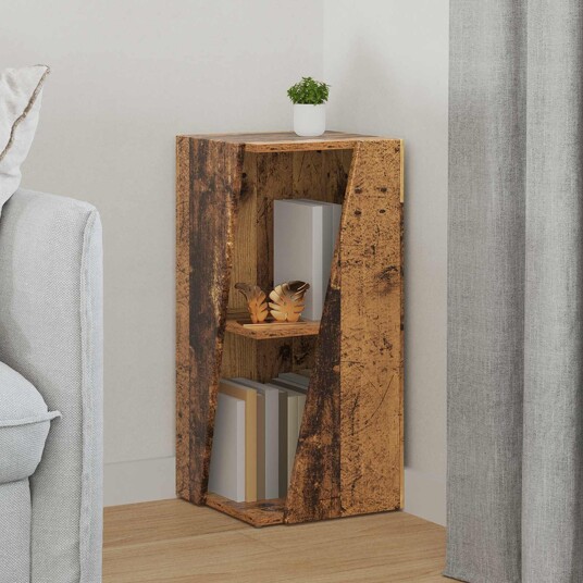 vidaXL Sidehylle Gammelt tre 33 x 32 x 70,5 cm Konstruert tre