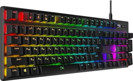 HP HyperX Alloy Origins - HyperX Red - US - Gamingtastatur - Amerikansk Engelsk - Svart
