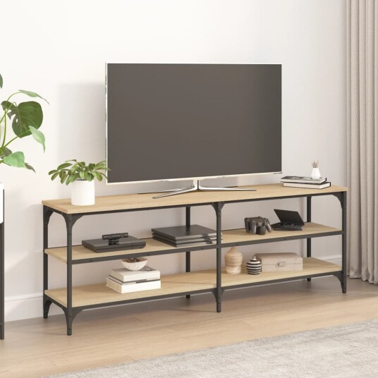 vidaXL TV-benk sonoma eik 140x30x50 cm konstruert tre