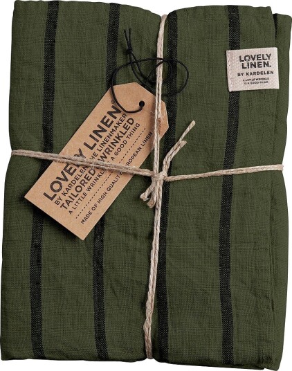 Lovely Linen Stripe Løper Grønn