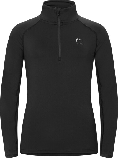 Hellner Women"s Core Running Halfzip LS Tee Black Beauty XL