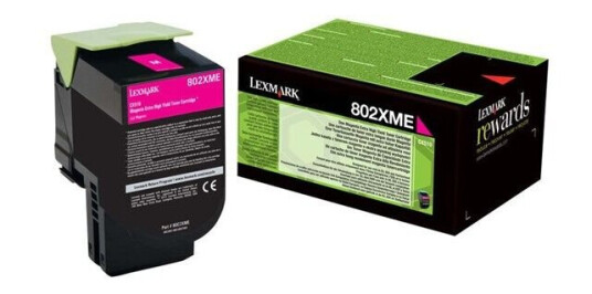 Lexmark Laser Toner Cartridge 802XME - Laser toner Rød
