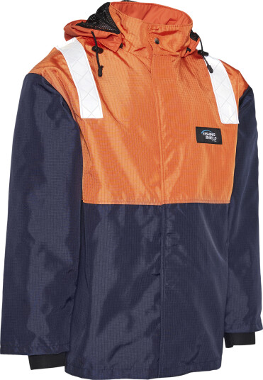 Elka Fiske Shield Jakke - Oransje/marineblå - 3XL