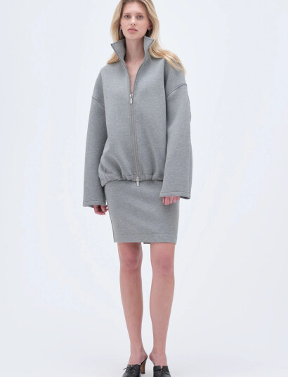 REMAIN Birger Christensen Soft Zipped Jacket   Grey   36