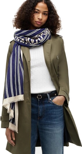 Tommy Hilfiger Th Script Scarf Navy ONE SIZE Tommy Hilfiger Th Script Scarf Navy ONE SIZE