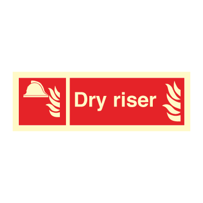 Jo Safety Dry riser Photoluminescent Rigid Plast PR HR 100 x 300 mm IMO fire sign 105043PRHR Jo Safety Dry riser Photoluminescent Rigid Plast PR HR 100 x 300 mm IMO fire sign 105043PRHR