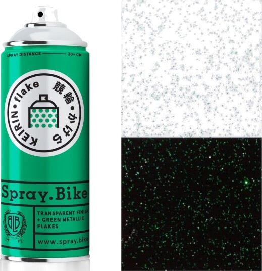 Spray.Bike Klarlakk Med Grønn Glitter Effekt 400 ml Spray.Bike Klarlakk Med Grønn Glitter Effekt 400 ml