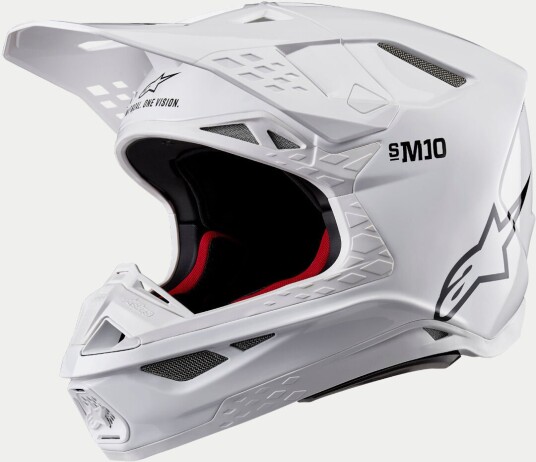 Alpinestars Supertech S-M10 Solid 2024 Motocross Hjelm S Hvit