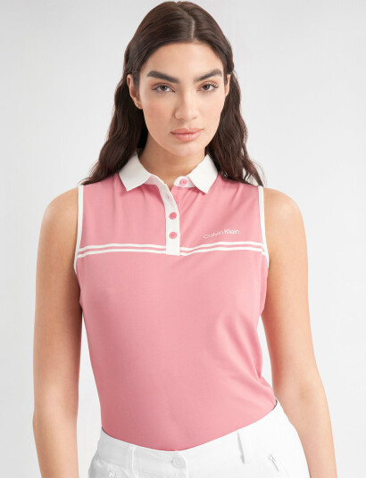 Calvin Klein Golf Bellevue S/Less Polo - Pink - XS Calvin Klein Golf Bellevue S/Less Polo - Pink - XS