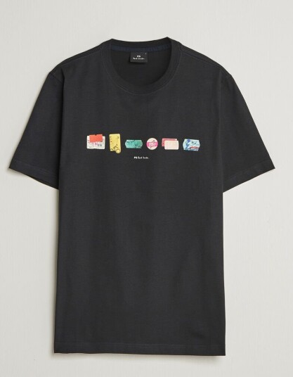 PS Paul Smith In A Row Crew Neck T Shirt Black