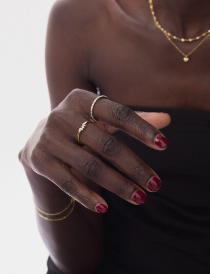 Syster P Tiny Sparkle Ring Gold - Gold - 16.5 mm
