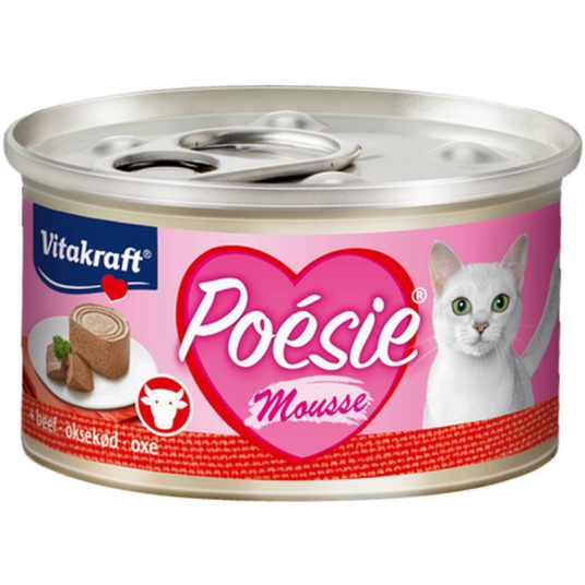 Poesie Mousse Biff 85 G Katt Kattefôr Våtfôr Vitakraft