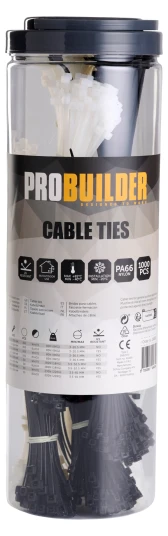 PROBUILDER KABELSTRIPS ASSORTERT 1000STK