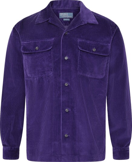 Polo Ralph Lauren Classic Fit Corduroy Camp Shirt MEDIEVAL Purple XXL