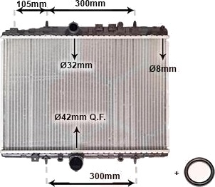 VAN WEZEL 40002208 Radiator motorkjøling