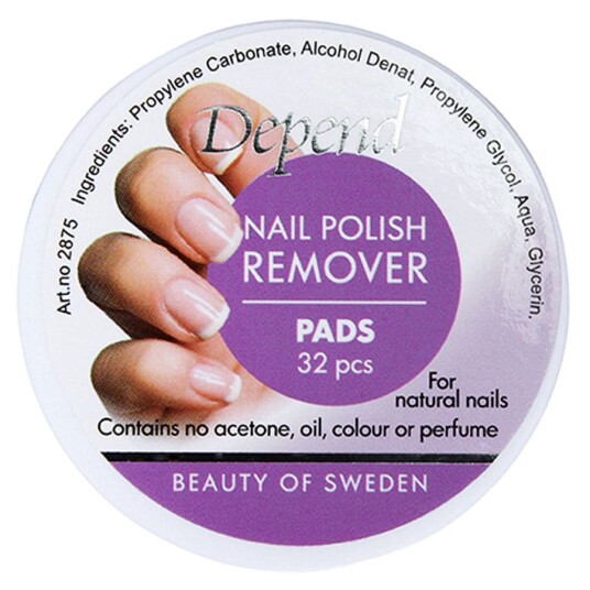 Depend Nail Polish Remover Pads 32pcs Depend Nail Polish Remover Pads 32pcs