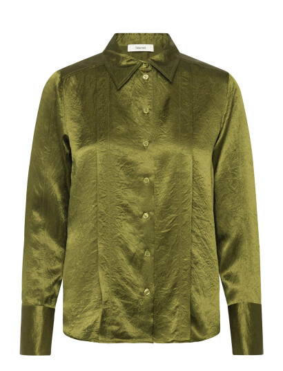 Selected Slfselene Ls Panel Shirt Ex - Green - 34 Selected Slfselene Ls Panel Shirt Ex - Green - 34