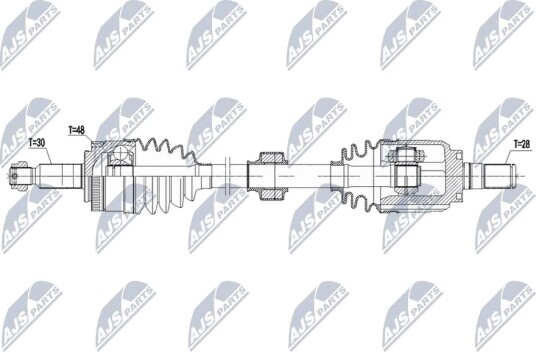 NTY NPW HY 637 Drivaksel