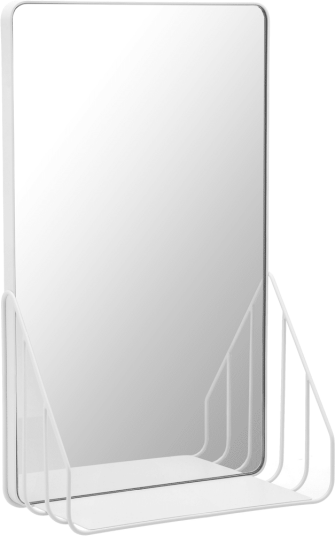 Scandi Living Nod speil med hylle 30x50 cm White