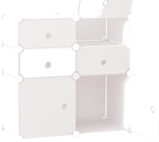Hvit skoskapshylle med skuffer 75x37x73cm Hvit skoskapshylle med skuffer 75x37x73cm