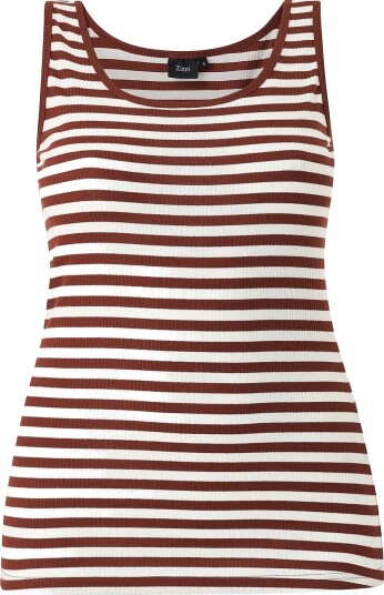 Zizzi Singlet caAmilla S/L Hvit