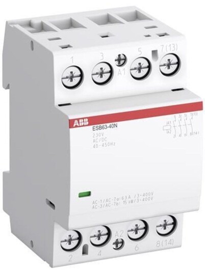ABB Esb63-40n-06 installation contactor 4no/0nc 230 v ac/dc (4013614519239)