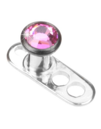 Utgått Shiny Pink Stone Dermal Anchor Utgått Shiny Pink Stone Dermal Anchor