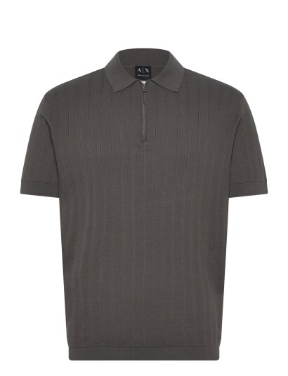 Armani Exchange Knit Polo Brown L