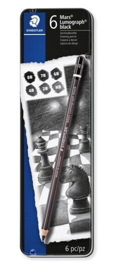 Staedtler Pencil Lumograph Svart x6 100% PEFC