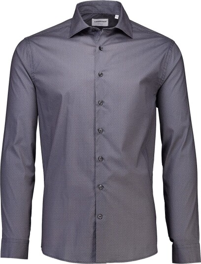 Lindbergh Aop Stretch Shirt L/S Navy L