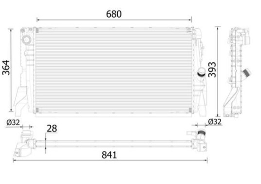 Radiator MAHLE ORIGINAL CR 2314 000P Radiator MAHLE ORIGINAL CR 2314 000P