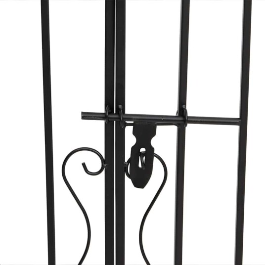 vidaXL Hageport svart 121x8x100 cm smijern vidaXL Hageport svart 121x8x100 cm smijern