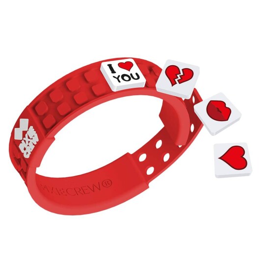 PIXIE CREW Armbånd med emoji Rødt