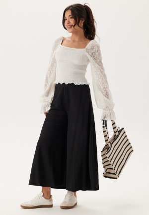 Happy Holly Ankle Soft Wide Leg Pants Black 32/34