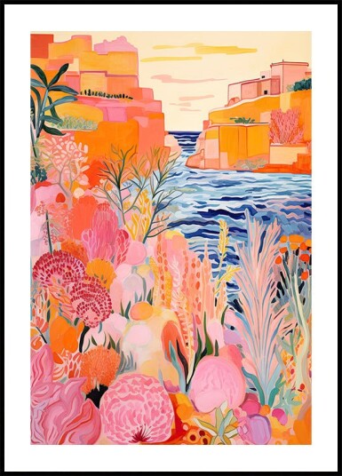 Colorful Canyon Garden and Sea Plakat Plakat / 30x40cm Colorful Canyon Garden and Sea Plakat Plakat / 30x40cm