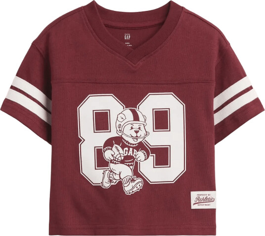 GAP Baby & Toddler Brannan Bear Football Jersey T Shirt   Burgundy   98