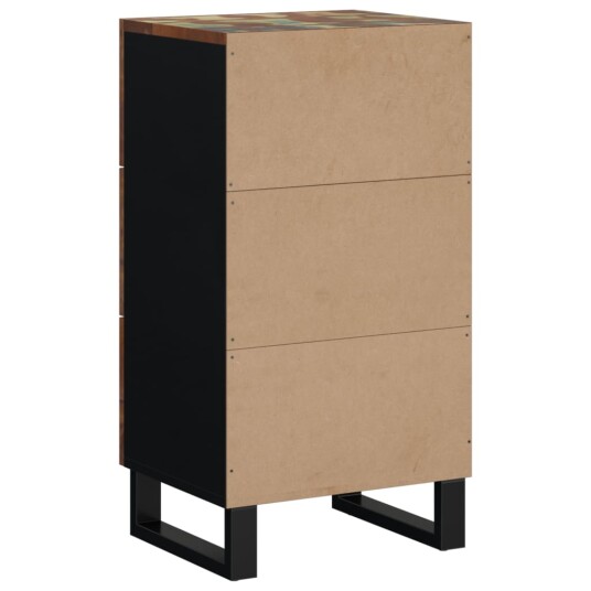 vidaXL Skjenk med 3 skuffer 40x33,5x75 cm gjenvunnet heltre