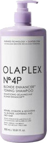 Olaplex No.4P Blonde Enhancer Sjampo 1000 ml - Fuktighetsgivende, Sulfatfri, Vegansk