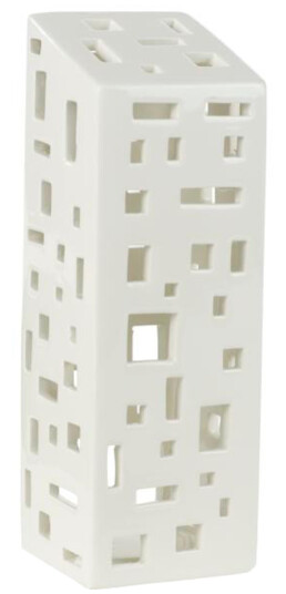 Kähler Urbania Høyhus Lysestake i Keramikk 220 mm Hvit