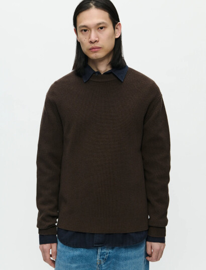 WOOD WOOD Wwmorten Crew Neck 25195 - Brown - XS