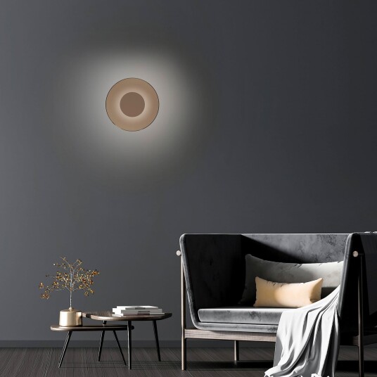 Vegglampe PURE PURE Moon dimmbar Bronse / messing Stue Glass Moderne Bronse / messing