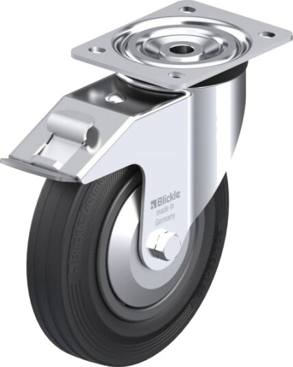 Blickle Styrehjul 383729 L-Vpp 200G-Fi-Fa Med Brems, Hjuldiameter 200 Mm, Bæreevne (Maks.) 205 Kg 1 Stk