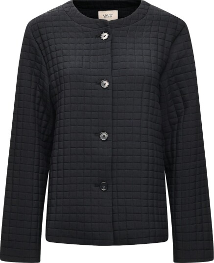 A Part Of The Art Easy Quilted Blazer Black S