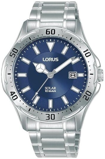 Lorus Herreklokke RX397AX9 Solar Blå/Stål Ø40 mm Lorus Herreklokke RX397AX9 Solar Blå/Stål Ø40 mm