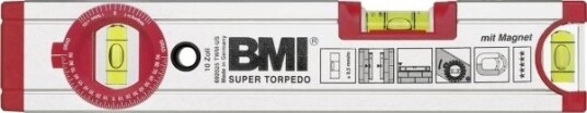 Bmi Magnet-Wasserwaage 25Cm Super Torpedo 692025Twm Magnet-Vaterpas Med Magnet 0,5 Mm/M