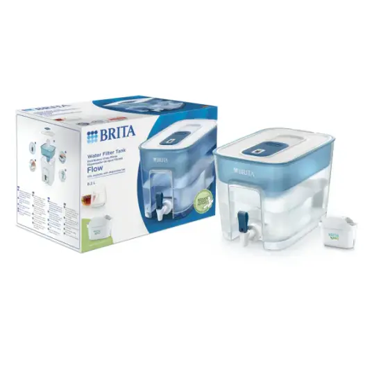 Brita Flow vanndunk med filter blå 8,2 l