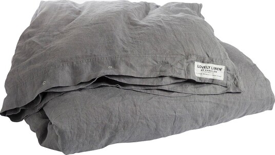 Lovely Linen Dynetrekk Misty i vasket lin Grå