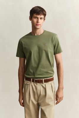 Gant Klassisk t skjorte i regular fit DRY HERB GREEN S
